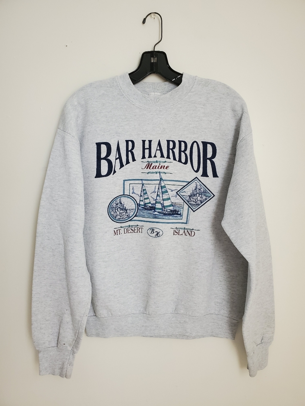 90s Vintage Bar Harbor Crewneck Pullover Sweatshirt